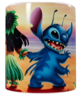 Stitch Keramik-Tasse – Tropisches Design (330 ml)