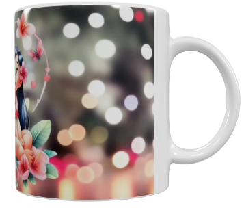 Stitch Keramik-Tasse – Blumenzauber (330 ml)