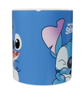 Stitch Keramik-Tasse – Blau (330 ml)