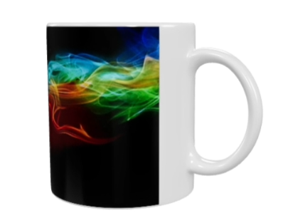 Fußball Keramik-Tasse – Flammen-Design (330 ml)