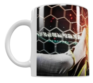 Fußball Keramik-Tasse – Actionmotiv (330 ml)