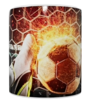 Fußball Keramik-Tasse – Actionmotiv (330 ml)