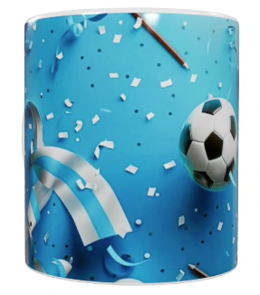 Fußball Keramik-Tasse – Blau (330 ml)