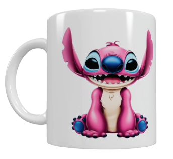 Stitch Keramik-Tasse – Pink (330 ml)