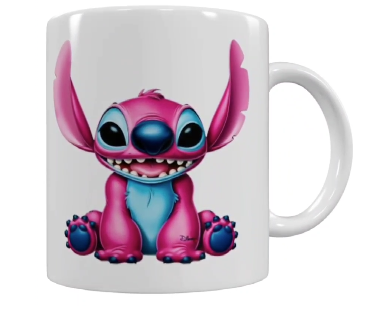 Stitch Keramik-Tasse – Pink (330 ml)