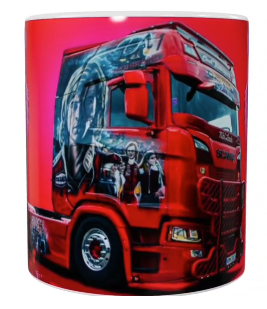 Auto Keramik-Tasse – Tiger & Truck Design (330 ml)