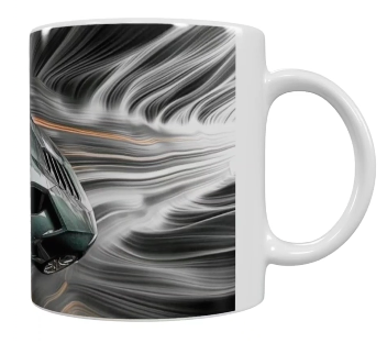 Sportwagen Keramik-Tasse – Dunkelgrün (330 ml)