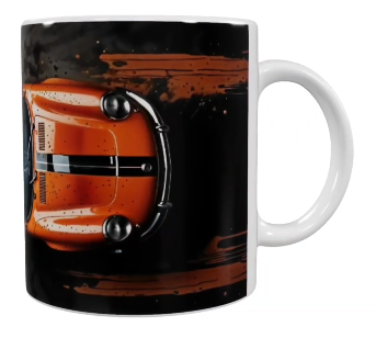 Auto Keramik-Tasse – Orange (330 ml)
