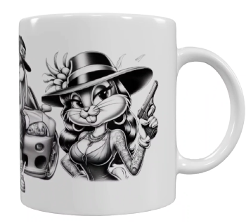 Auto-Tasse – Cooles Design mit Bunny-Motiv (330 ml)