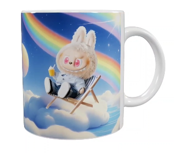 Labubu Keramik-Tasse – Regenbogen (330 ml)