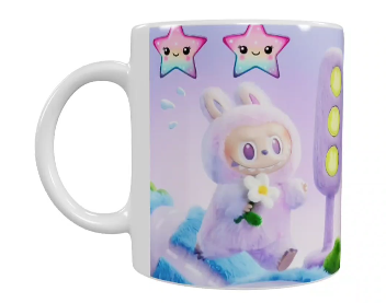 Labubu Keramik-Tasse – Lila (330 ml)