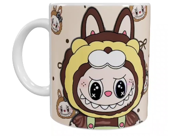 Labubu Keramik-Tasse – Braun (330 ml)