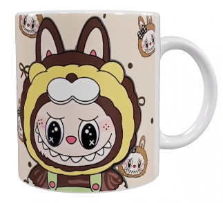 Labubu Keramik-Tasse – Braun (330 ml)