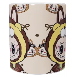 Labubu Keramik-Tasse – Braun (330 ml)