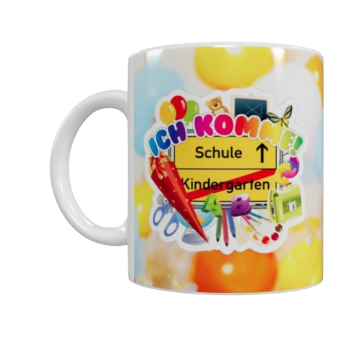 Schulkind Keramik-Tasse – „Ich komme in die Schule“ (330 ml)