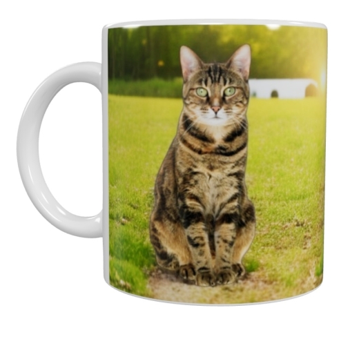 Katzen Keramik-Tasse – Naturmotiv (330 ml)