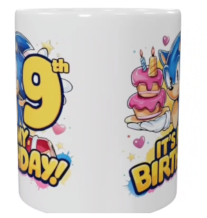 Sonic Geburtstags-Keramik-Tasse – 9. Geburtstag (330 ml)