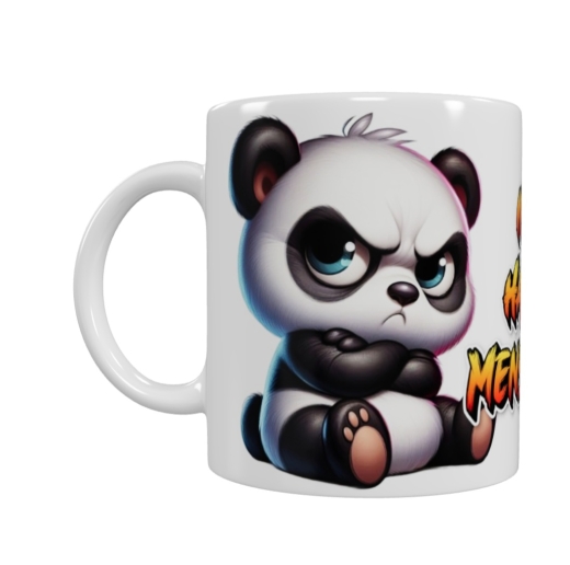 Frecher Panda Keramik-Tasse – „Ich hasse Menschen“ (330 ml)