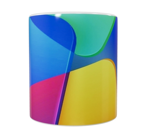 Keramik-Tasse – Buntes Abstrakt-Design (330 ml)