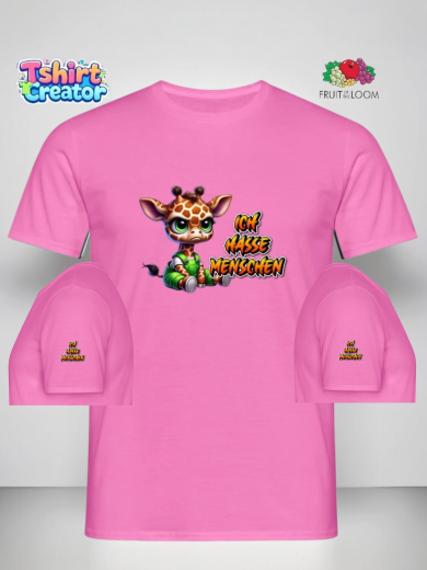 „Ich hasse Menschen“ Giraffen T-Shirt – Frech & Süß zugleich