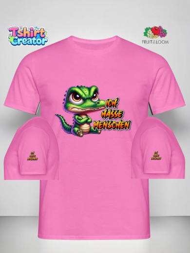 „Ich hasse Menschen“ Krokodil T-Shirt – Stylisches Statement-Shirt