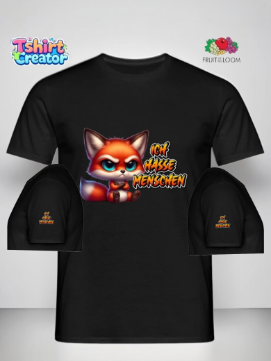 Frecher Fuchs Statement T-Shirt – „Ich hasse Menschen“