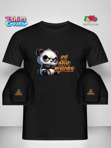 „Ich hasse Menschen“ Panda T-Shirt – Frecher Statement-Style