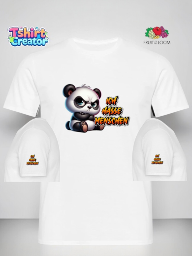 „Ich hasse Menschen“ Panda T-Shirt – Frecher Statement-Style