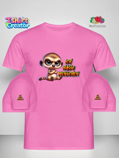 Freches Erdmännchen T-Shirt – „Ich hasse Menschen“