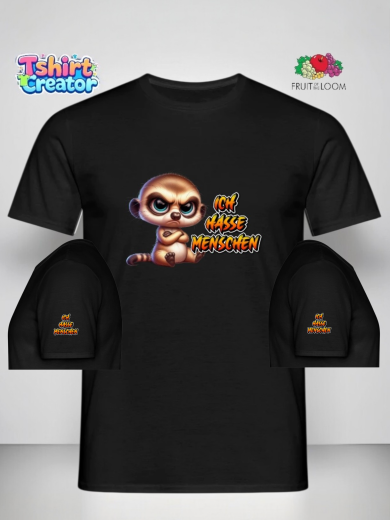 Freches Erdmännchen T-Shirt – „Ich hasse Menschen“