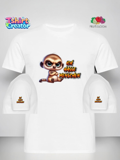 Freches Erdmännchen T-Shirt – „Ich hasse Menschen“