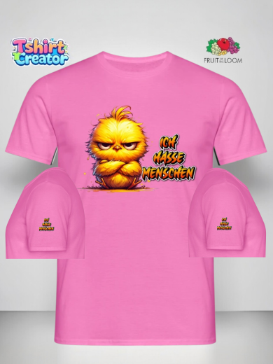 Grummeliges Küken T-Shirt – „Ich hasse Menschen“