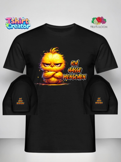 Grummeliges Küken T-Shirt – „Ich hasse Menschen“