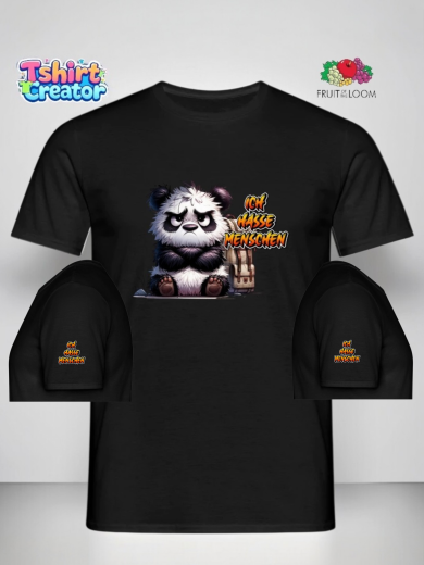 Grumpy Panda T-Shirt – „Ich hasse Menschen“