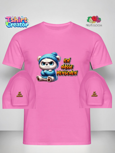 Grumpy Bär T-Shirt – „Ich hasse Menschen“ Design
