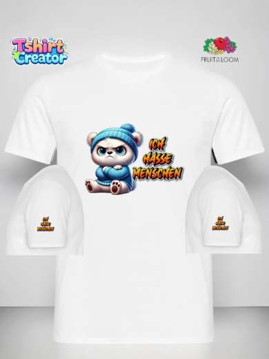 Grumpy Bär T-Shirt – „Ich hasse Menschen“ Design
