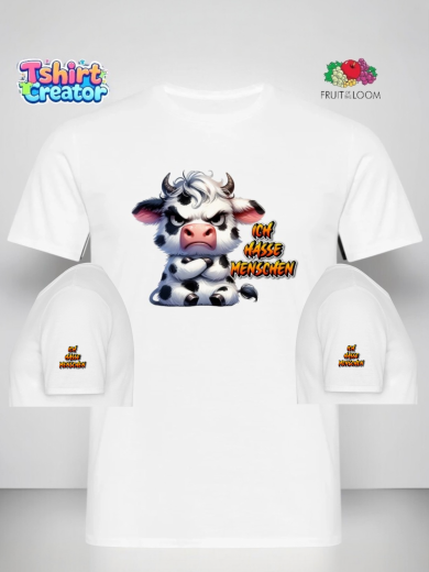 „Ich hasse Menschen“ Keramik-Tasse Motiv – T-Shirt