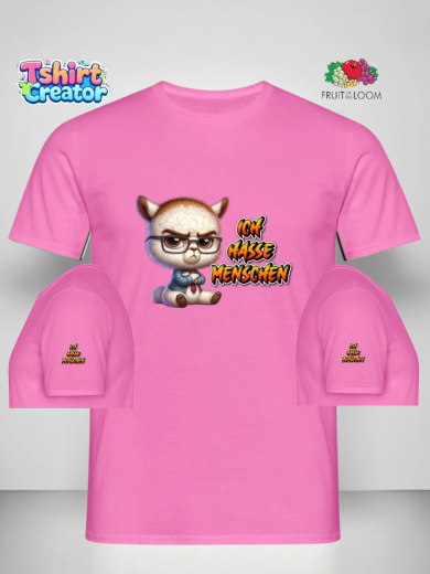 „Ich hasse Menschen“ T-Shirt – Frecher Cartoon-Print