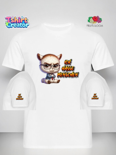 „Ich hasse Menschen“ T-Shirt – Frecher Cartoon-Print