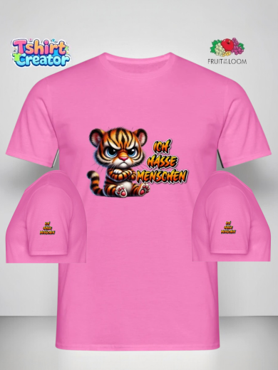 Süßes Tiger-Motiv „Ich hasse Menschen“ – Stylisches T-Shirt