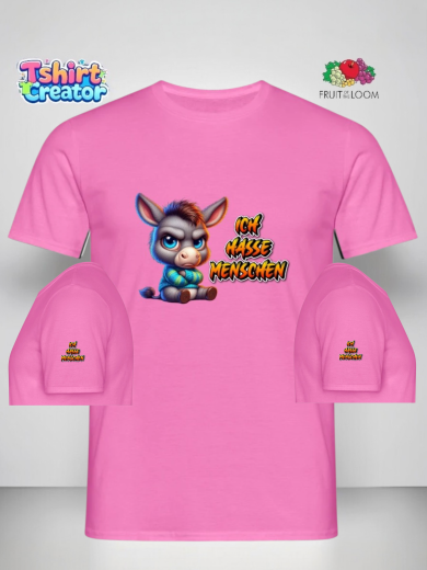 „Ich hasse Menschen“ Tassen-Design T-Shirt