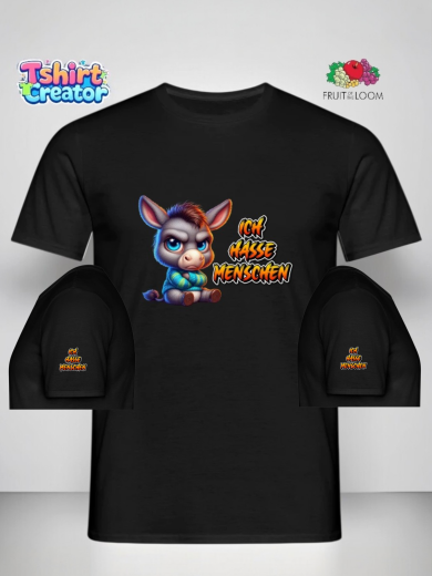 „Ich hasse Menschen“ Tassen-Design T-Shirt