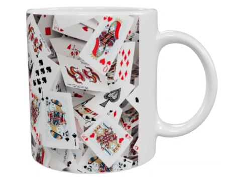 Karten Keramik-Tasse – Spielkarten-Motiv (330 ml)