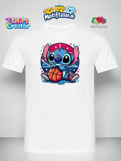 Stitch Basketball T-Shirt – Süßes Alien mit Sportstyle