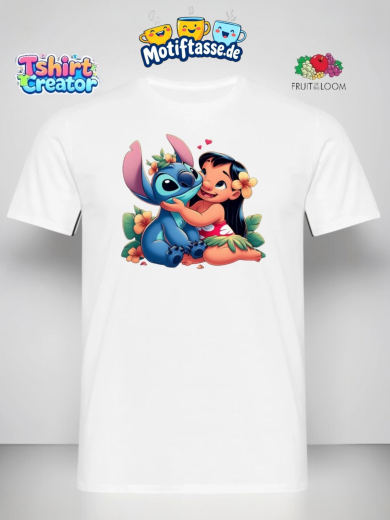 Lilo & Stitch T-Shirt – Süßes Hawaii-Motiv mit Herz