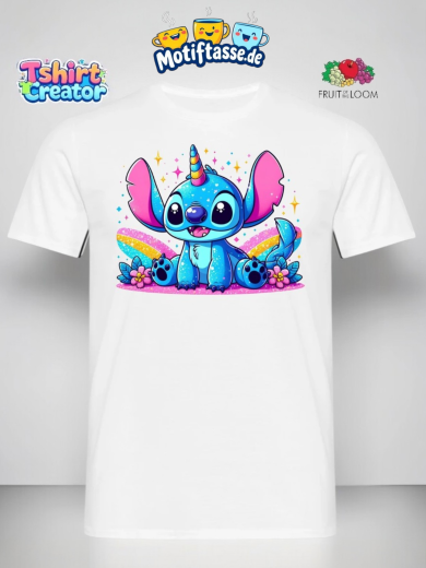 Magisches Stitch Einhorn T-Shirt – Buntes Fantasy Motiv
