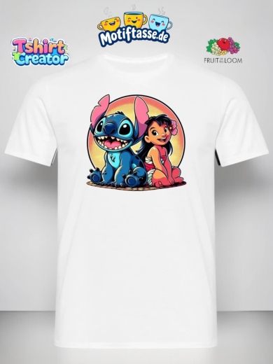 Lilo & Stitch T-Shirt – Süßes Duo im Sonnenkreis