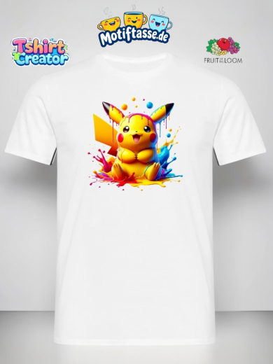 Bunte-Magie – Pikachu Farbexplosion T-Shirt