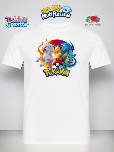 Pokémon Power Trio T-Shirt – Pikachu, Glurak & Freunde