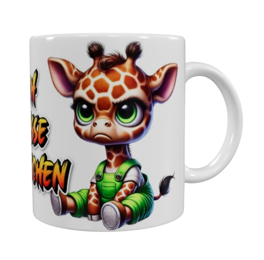 Freche Giraffen-Tasse – „Ich hasse Menschen“ (330 ml)